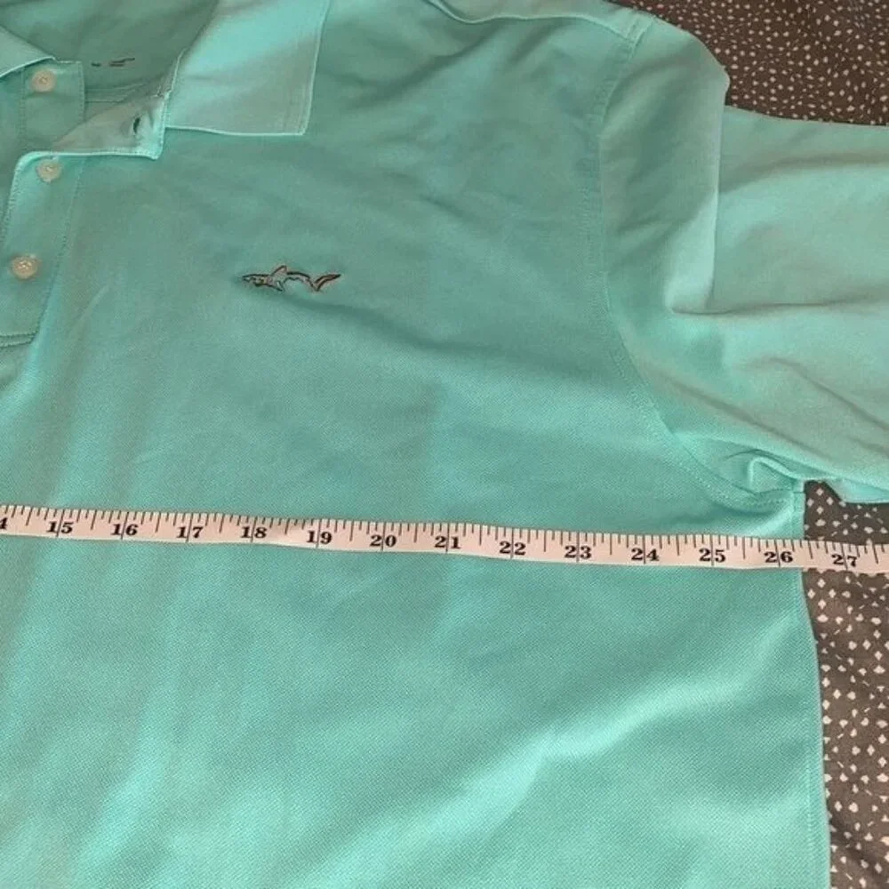 Greg Norman Mens Aqua Blue Polo Shirt Size XXL Short Sleeve Golf Embroidered Sha - Picture 4 of 5